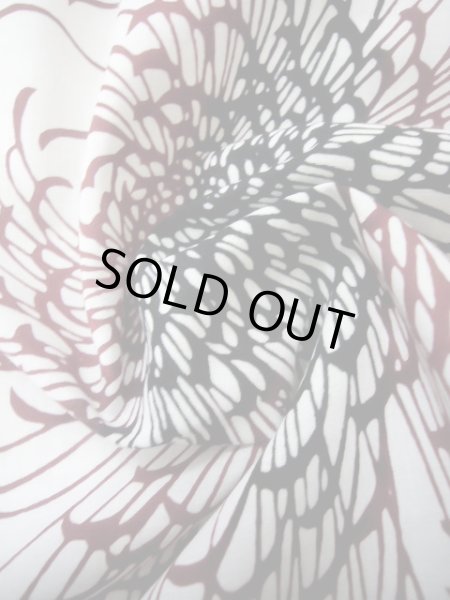 画像14: I1228K ゆかた 女性用着物  綿   白, 菊 【中古】 【USED】 【リサイクル】 ★★★☆☆ (14)