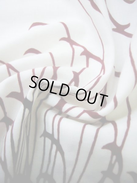 画像15: I1228K ゆかた 女性用着物  綿   白, 菊 【中古】 【USED】 【リサイクル】 ★★★☆☆ (15)