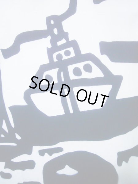 画像8: J0118K ゆかた 女性用着物 神戸の街並み 綿   白, ぼたん 【中古】 【USED】 【リサイクル】 ★★★☆☆ (8)