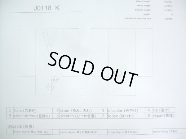 画像14: J0118K ゆかた 女性用着物 神戸の街並み 綿   白, ぼたん 【中古】 【USED】 【リサイクル】 ★★★☆☆ (14)