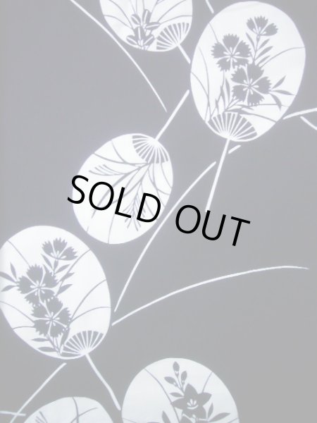 画像5: J0118M ゆかた 女性用着物  綿   藍, うちわ 【中古】 【USED】 【リサイクル】 ★★★★☆ (5)