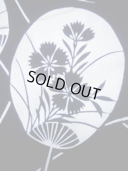 画像6: J0118M ゆかた 女性用着物  綿   藍, うちわ 【中古】 【USED】 【リサイクル】 ★★★★☆ (6)