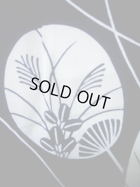 画像7: J0118M ゆかた 女性用着物  綿   藍, うちわ 【中古】 【USED】 【リサイクル】 ★★★★☆ (7)