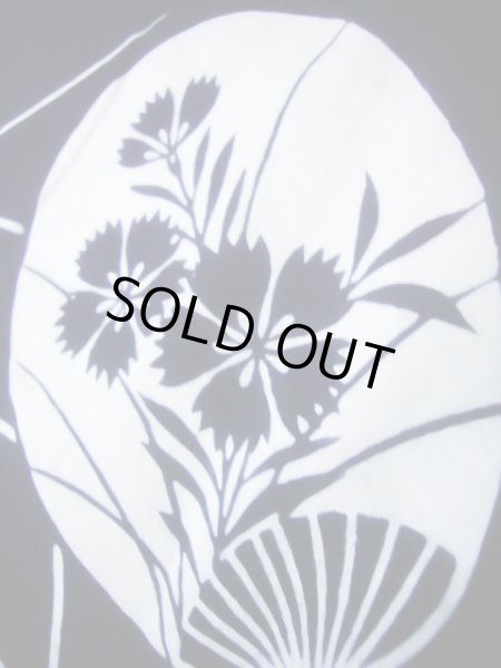 画像9: J0118M ゆかた 女性用着物  綿   藍, うちわ 【中古】 【USED】 【リサイクル】 ★★★★☆ (9)