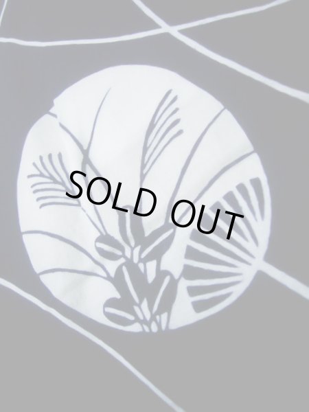 画像10: J0118M ゆかた 女性用着物  綿   藍, うちわ 【中古】 【USED】 【リサイクル】 ★★★★☆ (10)