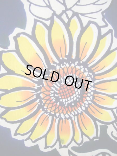 画像7: J0118N ゆかた 女性用着物  綿   青, ひまわり 【中古】 【USED】 【リサイクル】 ★★★★☆ (7)