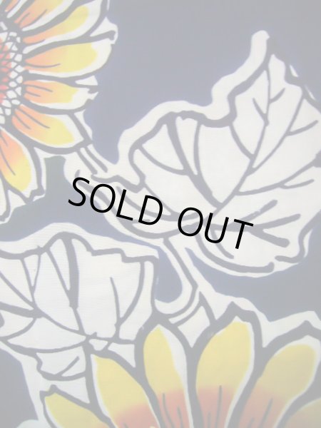 画像8: J0118N ゆかた 女性用着物  綿   青, ひまわり 【中古】 【USED】 【リサイクル】 ★★★★☆ (8)