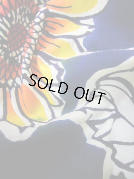 画像12: J0118N ゆかた 女性用着物  綿   青, ひまわり 【中古】 【USED】 【リサイクル】 ★★★★☆ (12)