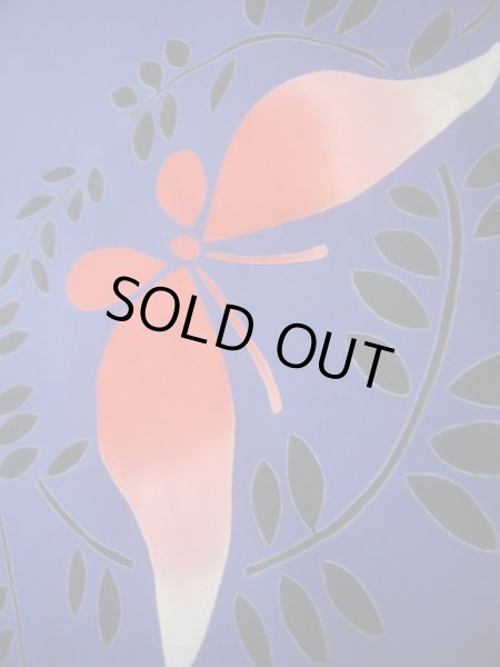 画像9: J0118P ゆかた 女性用着物  綿   青, 蝶々 【中古】 【USED】 【リサイクル】 ★★★☆☆ (9)