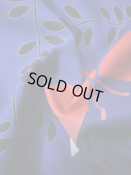 画像13: J0118P ゆかた 女性用着物  綿   青, 蝶々 【中古】 【USED】 【リサイクル】 ★★★☆☆ (13)