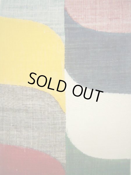 画像3: J0125E 袋帯  女性用着物 シルク(正絹)   マルチカラー 幾何学模様   【中古】 【USED】 【リサイクル】 ★★★★★ (3)