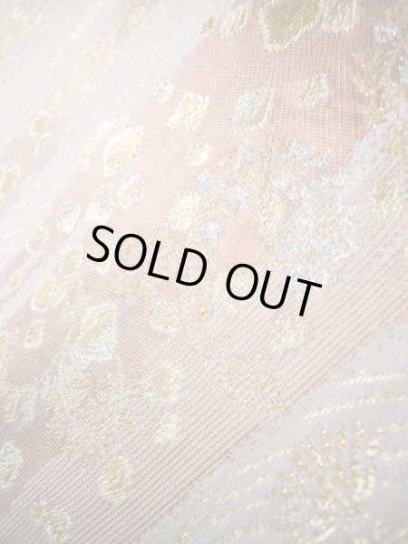 画像10: J0125V 袋帯  女性用着物 シルク（正絹）  淡い グレー（灰色） 松/松葉   【中古】 【USED】 【リサイクル】 ★★★☆☆ (10)