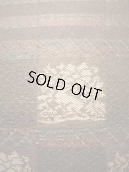 画像6: J0125Y 袋帯  女性用着物 化繊  スモーキーな ブラウン（茶色） うさぎ   【中古】 【USED】 【リサイクル】 ★★★☆☆ (6)