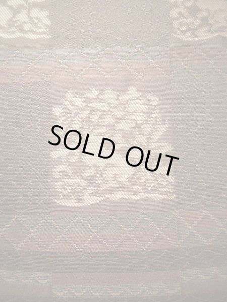 画像7: J0125Y 袋帯  女性用着物 化繊  スモーキーな ブラウン（茶色） うさぎ   【中古】 【USED】 【リサイクル】 ★★★☆☆ (7)