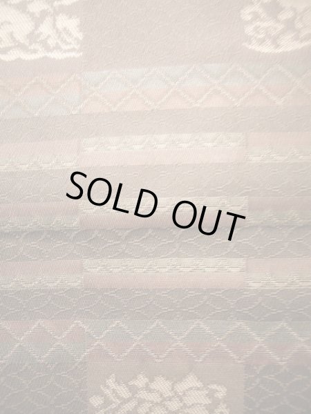 画像8: J0125Y 袋帯  女性用着物 化繊  スモーキーな ブラウン（茶色） うさぎ   【中古】 【USED】 【リサイクル】 ★★★☆☆ (8)