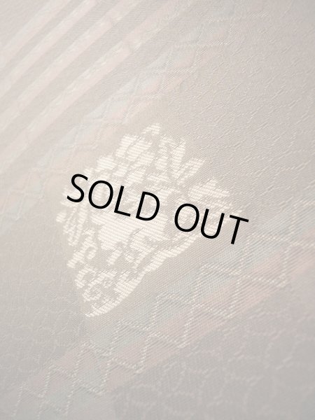 画像9: J0125Y 袋帯  女性用着物 化繊  スモーキーな ブラウン（茶色） うさぎ   【中古】 【USED】 【リサイクル】 ★★★☆☆ (9)