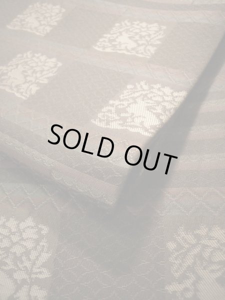 画像11: J0125Y 袋帯  女性用着物 化繊  スモーキーな ブラウン（茶色） うさぎ   【中古】 【USED】 【リサイクル】 ★★★☆☆ (11)