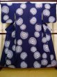 画像1: J0520V ゆかた 女性用着物  綿 ダークな  藍, かのこ 【中古】 【USED】 【リサイクル】 ★★★★☆ (1)