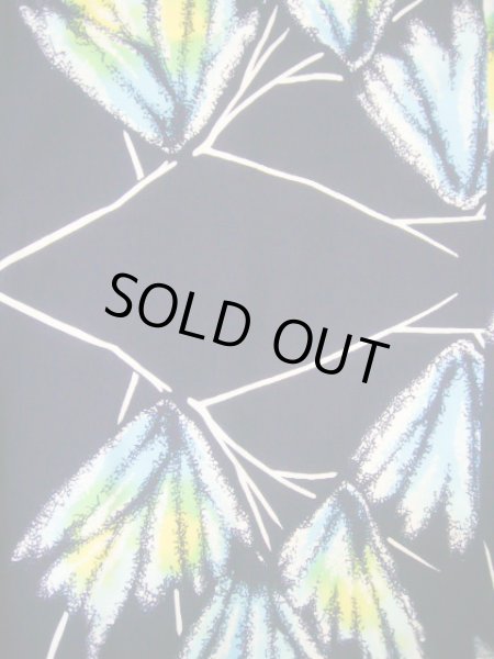 画像3: J0520W ゆかた 女性用着物  綿 ダークな  藍, 抽象的模様 【中古】 【USED】 【リサイクル】 ★☆☆☆☆ (3)