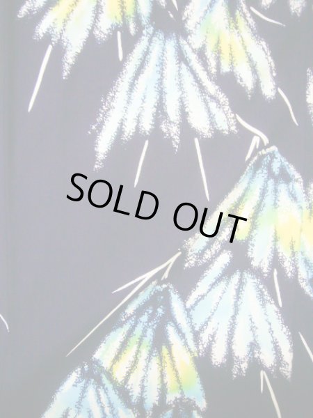 画像4: J0520W ゆかた 女性用着物  綿 ダークな  藍, 抽象的模様 【中古】 【USED】 【リサイクル】 ★☆☆☆☆ (4)