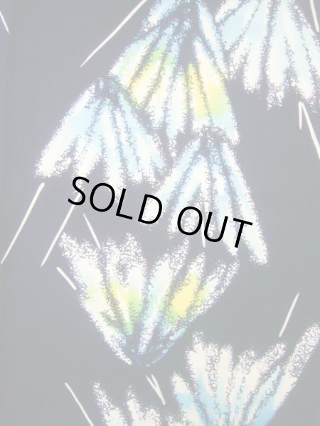 画像5: J0520W ゆかた 女性用着物  綿 ダークな  藍, 抽象的模様 【中古】 【USED】 【リサイクル】 ★☆☆☆☆ (5)