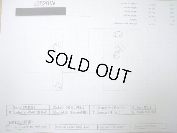 画像12: J0520W ゆかた 女性用着物  綿 ダークな  藍, 抽象的模様 【中古】 【USED】 【リサイクル】 ★☆☆☆☆ (12)