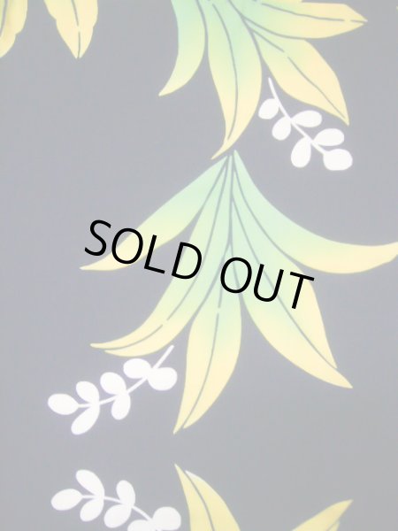 画像3: J0520X ゆかた 女性用着物  綿 ダークな  グリーン（緑）, 葉 【中古】 【USED】 【リサイクル】 ★★★★☆ (3)