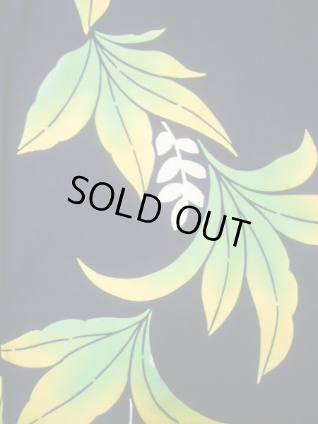 画像5: J0520X ゆかた 女性用着物  綿 ダークな  グリーン（緑）, 葉 【中古】 【USED】 【リサイクル】 ★★★★☆ (5)