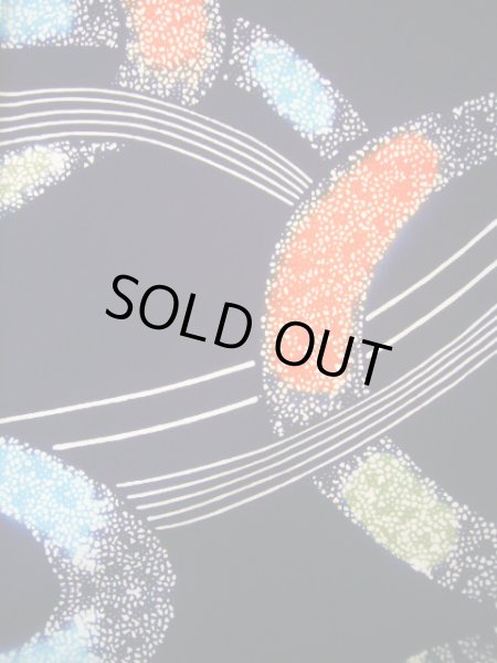 画像5: J0520Z ゆかた 女性用着物  綿 ダークな  藍, 抽象的模様 【中古】 【USED】 【リサイクル】 ★★★★☆ (5)