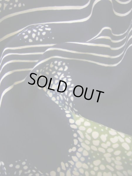 画像13: J0520Z ゆかた 女性用着物  綿 ダークな  藍, 抽象的模様 【中古】 【USED】 【リサイクル】 ★★★★☆ (13)