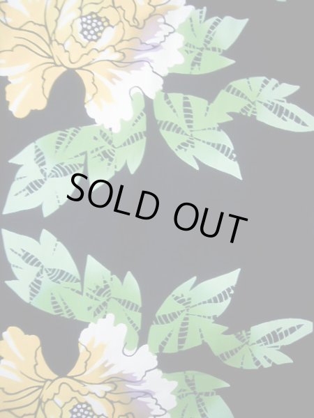 画像3: J0617B ゆかた 女性用着物  綿 ダークな  藍, ぼたん 【中古】 【USED】 【リサイクル】 ★★★★☆ (3)