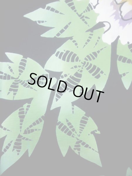 画像7: J0617B ゆかた 女性用着物  綿 ダークな  藍, ぼたん 【中古】 【USED】 【リサイクル】 ★★★★☆ (7)