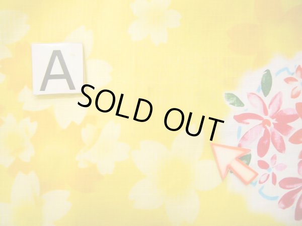 画像13: J0617K ゆかた 女性用着物  綿 薄い  イエロー(黄色), 花 【中古】 【USED】 【リサイクル】 ★★★☆☆ (13)