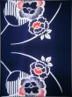 画像3: J0702O ゆかた 女性用着物  綿 青みのある  藍, 花 【中古】 【USED】 【リサイクル】 ★★★★☆ (3)
