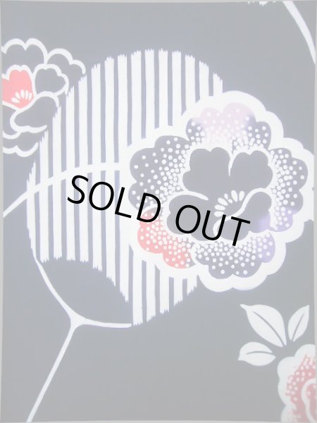 画像6: J0702O ゆかた 女性用着物  綿 青みのある  藍, 花 【中古】 【USED】 【リサイクル】 ★★★★☆ (6)