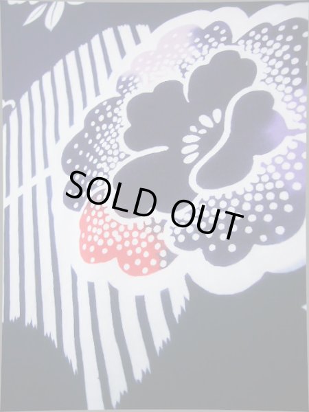 画像8: J0702O ゆかた 女性用着物  綿 青みのある  藍, 花 【中古】 【USED】 【リサイクル】 ★★★★☆ (8)