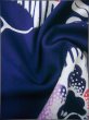 画像10: J0702O ゆかた 女性用着物  綿 青みのある  藍, 花 【中古】 【USED】 【リサイクル】 ★★★★☆ (10)