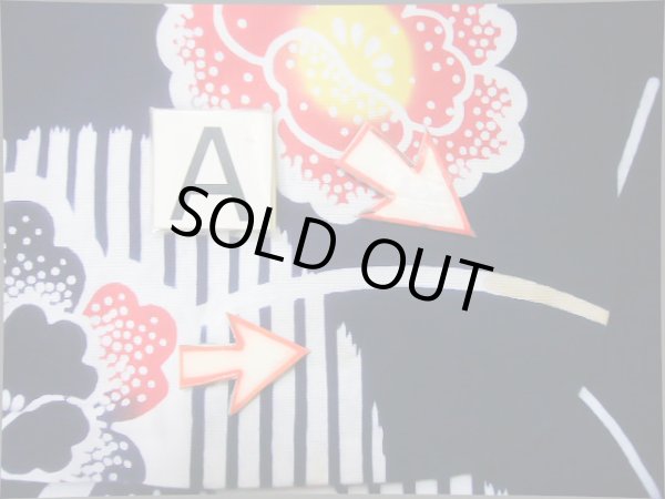 画像13: J0702O ゆかた 女性用着物  綿 青みのある  藍, 花 【中古】 【USED】 【リサイクル】 ★★★★☆ (13)