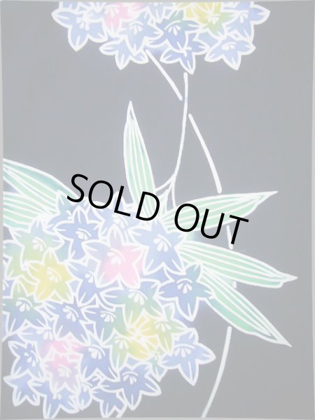 画像5: J0702Q ゆかた 女性用着物  綿 青みのある  藍, ききょう 【中古】 【USED】 【リサイクル】 ★★★★☆ (5)