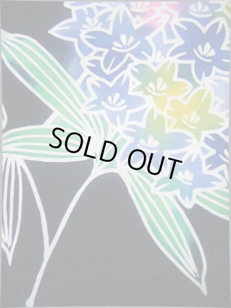 画像7: J0702Q ゆかた 女性用着物  綿 青みのある  藍, ききょう 【中古】 【USED】 【リサイクル】 ★★★★☆ (7)