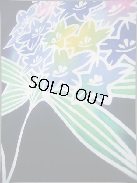 画像9: J0702Q ゆかた 女性用着物  綿 青みのある  藍, ききょう 【中古】 【USED】 【リサイクル】 ★★★★☆ (9)