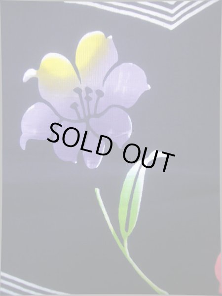 画像6: J0702T ゆかた 女性用着物  綿 青みのある  藍, 花 【中古】 【USED】 【リサイクル】 ★★★★☆ (6)