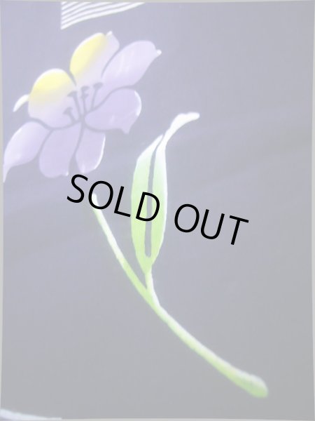 画像9: J0702T ゆかた 女性用着物  綿 青みのある  藍, 花 【中古】 【USED】 【リサイクル】 ★★★★☆ (9)