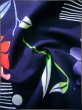 画像12: J0702T ゆかた 女性用着物  綿 青みのある  藍, 花 【中古】 【USED】 【リサイクル】 ★★★★☆ (12)
