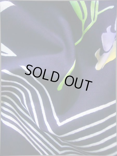 画像13: J0702T ゆかた 女性用着物  綿 青みのある  藍, 花 【中古】 【USED】 【リサイクル】 ★★★★☆ (13)