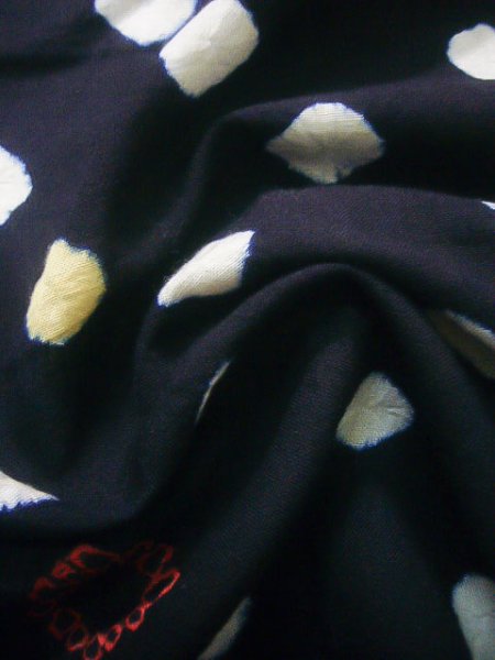 画像9: J0710P 女性用 浴衣（日本製）   綿 藍,  かのこ 【中古】【USED】【リサイクル】 ★★☆☆☆【J0710P】 (9)