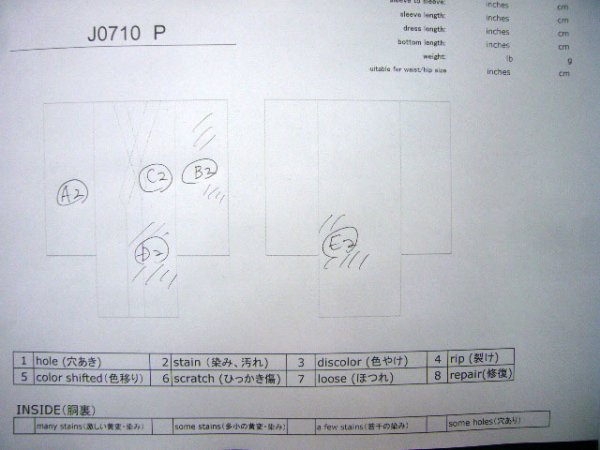 画像11: J0710P 女性用 浴衣（日本製）   綿 藍,  かのこ 【中古】【USED】【リサイクル】 ★★☆☆☆【J0710P】 (11)
