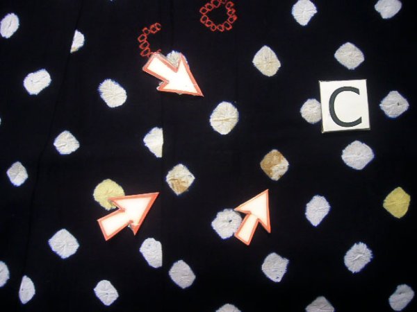 画像14: J0710P 女性用 浴衣（日本製）   綿 藍,  かのこ 【中古】【USED】【リサイクル】 ★★☆☆☆【J0710P】 (14)