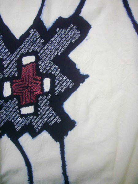 画像4: J0710R 女性用 浴衣（日本製）   綿 藍,  かのこ 【中古】【USED】【リサイクル】 ★☆☆☆☆【J0710R】 (4)