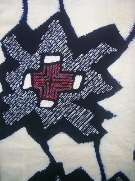 画像5: J0710R 女性用 浴衣（日本製）   綿 藍,  かのこ 【中古】【USED】【リサイクル】 ★☆☆☆☆【J0710R】 (5)